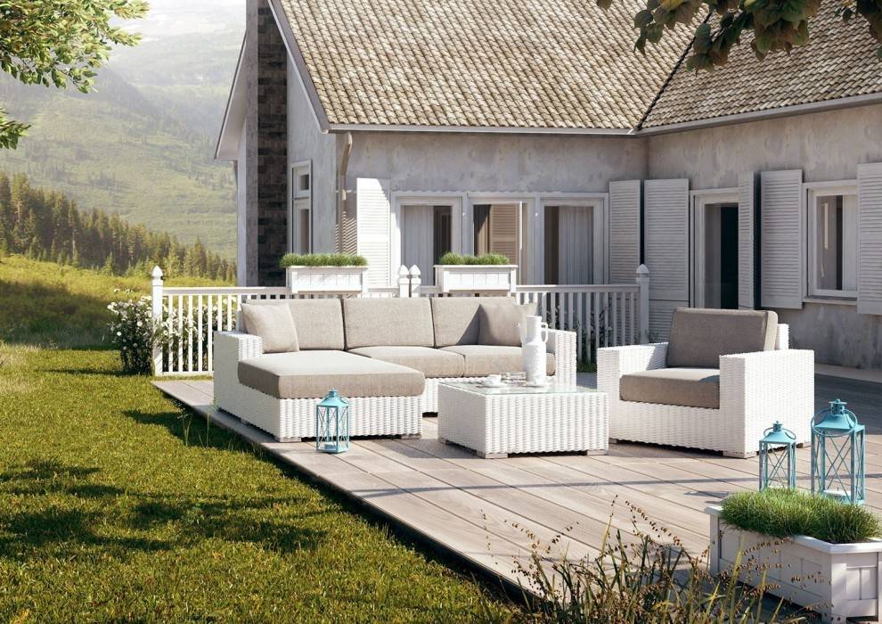 Bílý zahradní nábytek může být praktický! 
