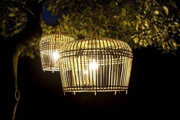 Bambusová lampa TOULOUSE ⌀41CM X VYŠ. 47CM přírodní