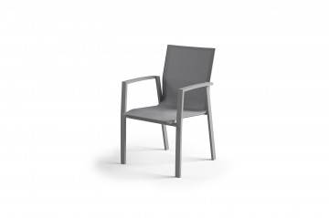Zahradní hliniková židle LEON šedá