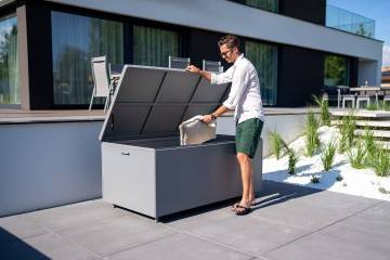 Balkonový úložný box CONTENITORE 160 cm šedy