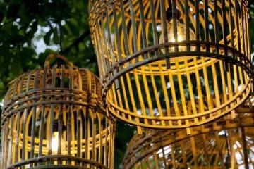Bambusová lampa TOULOUSE ⌀54CM X VYŠ. 54CM přírodní