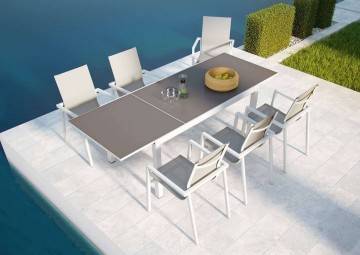 Zahradní stůl TOLEDO/hliník bílá