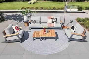 Venkovní koberec Veneto ø300cm šedý