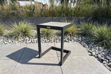 Zahradní stolek GRENADA antracit s šedým sklem 1326