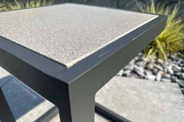 Zahradní stolek GRENADA antracit s šedým sklem 1328