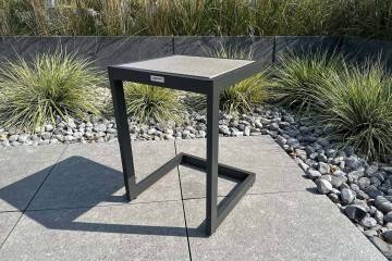 Zahradní stolek GRENADA antracit s šedým sklem 1328