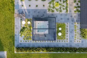 Pergola elektrická  PRIME s osvětlením - modulární 400 x 400