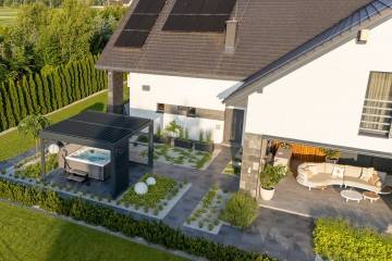 Pergola elektrická  PRIME s osvětlením - modulární 400 x 400