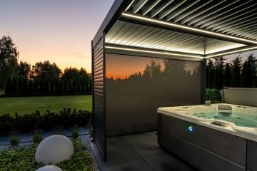 Pergola elektrická  PRIME s osvětlením - modulární 400 x 400