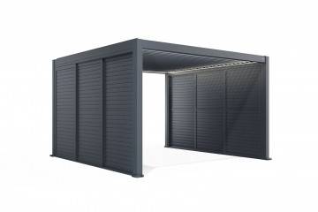 Pergola elektrická  PRIME s osvětlením - modulární 400 x 400