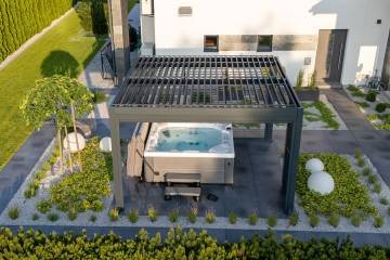 Pergola elektrická  PRIME s osvětlením - modulární 400 x 400