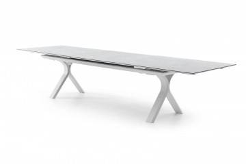 Zahradní rozkládací stůl TORO 260 - 360 cm bílý
