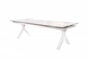 Zahradní rozkládací stůl TORO 260 - 360 cm bílý