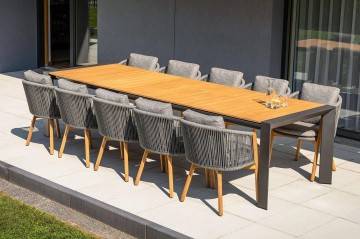 MURO ​​​​zahradní rozkládaný stůl 200 - 320 cm antracit