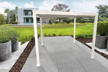 Hliníková pergola PERARA 300x300 bílá + 1 roleta 300 cm 1524 OUTLET