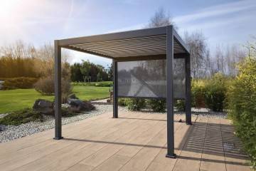 Hliníková pergola PERARA 300x300 antracit + 1 roleta 300 cm 1544 OUTLET