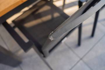 Jídelní set MADRIT antracit + 6x židle LEON antracit 1529 OUTLET