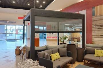 Hliníková pergola PERARA 300x300 antracit + 1 roleta 300 cm 1540 OUTLET