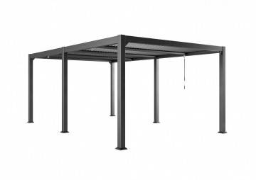 Hliníková pergola  MARANZA 540x350 Antracit + Prolamované přední stěny 1x Levá + 1x Pravá 1546 OUTLET