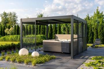 Pergola elektrická  PRIME s osvětlením - modulární 600 x 400