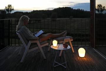 Zahradní lampa BOB L bílá