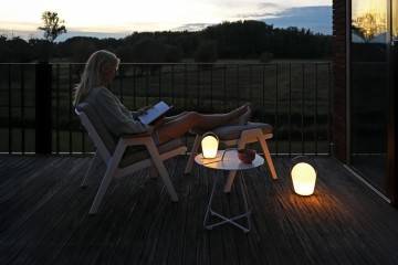 Zahradní lampa BOB L moka