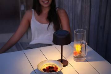 Solární lampa JAMES antracitová ⌀14x26cm