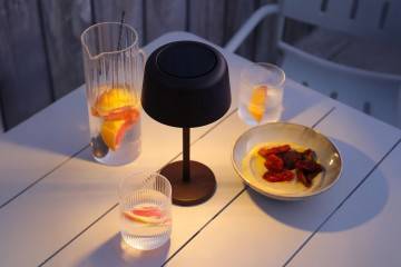 Solární lampa JAMES antracitová ⌀22x38cm