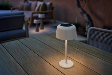 Solární lampa JAMES moka ⌀22x38cm