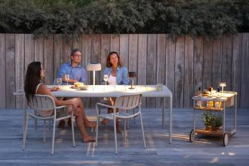 Solární lampa JAMES bílá ⌀14x26cm