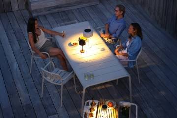 Solární lampa JAMES bílá ⌀22x38cm