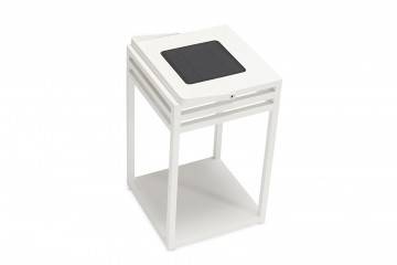 Solární lampa EMMA bílá 25x25x40cm