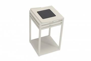 Solární lampa EMMA moka 25x25x40cm